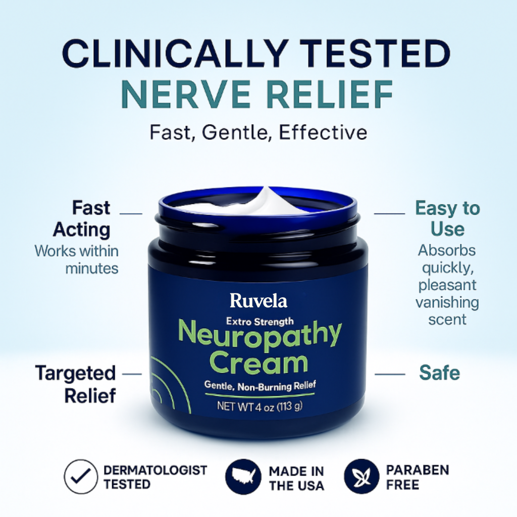 Ruvela Neuropathy Cream For Feet, Leg. Hand, And Body Joints